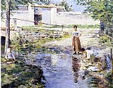 Theodore Robinson Gossips painting